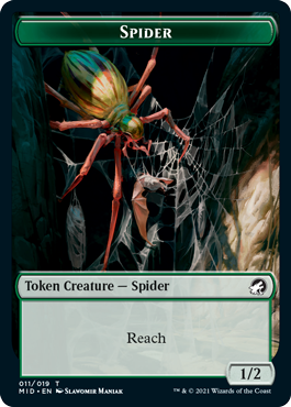 Human (1/1, blanc) // Spider (1/2, reach)