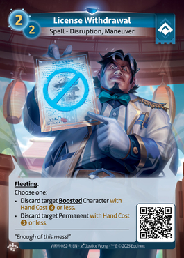 License Withdrawal - R Ordis