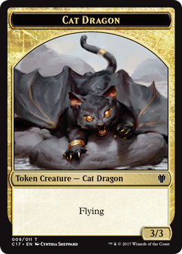 Dragon (4//4 Flying) // Cat Dragon (3//3 Flying)