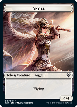 Angel (4/4, flying) // Elemental (3/1)