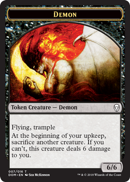 Demon (6/6 flying, trample)