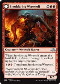 Smoldering Werewolf // Erupting Dreadwolf