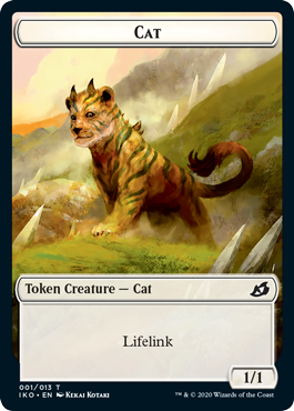Cat (1/1, lifelink) // Human soldier (1/1)