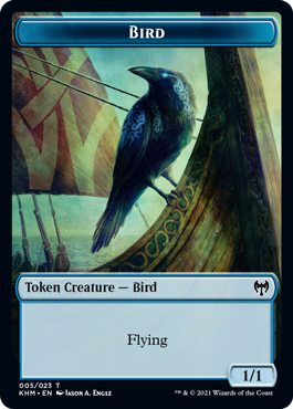 Bird (1/1, flying, blue)