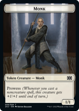 Monk (1/1, Prowess) // Egg (0/1, Defender)