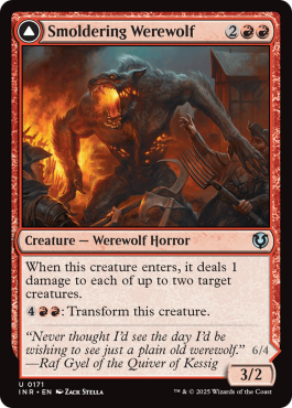 Smoldering Werewolf // Erupting Dreadwolf