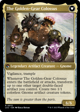 Tetzin, Gnome Champion // The Golden-Gear Colossus