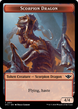 Scorpion Dragon (4/4, flying, haste)