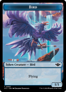 Bird (1/1, flying, blue)