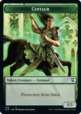 Horror (1/1, black) // Centaur (3/3, protection from black)