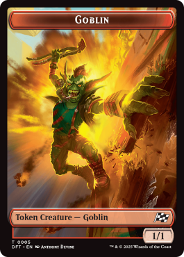 Goblin (1/1, red) / Thopter (1/1, flying, colorless)