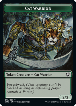 Cat Warrior (2/2, Forestwalk)