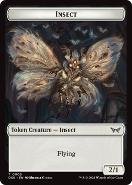 Insect (2/1, flying, white)