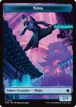 Ninja (2/1, blue) // Emblem Kaito, Cunning Infiltrator