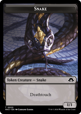 Snake (1/1, black, Deathtouch)