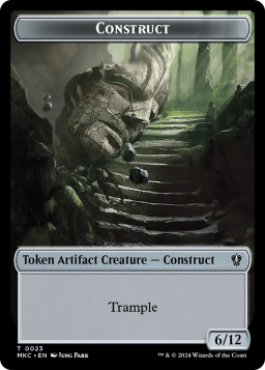 Soldier (1/1, white) / Construct (6/12, trample)