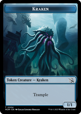 Kraken (1/1, blue, trample)