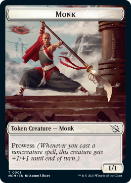 Monk (1/1, prowess)