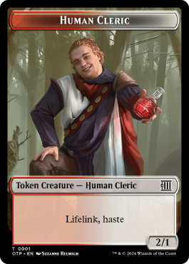 Human Cleric (2/1, red and white)