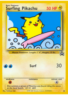 Surfing Pikachu (PR 28)