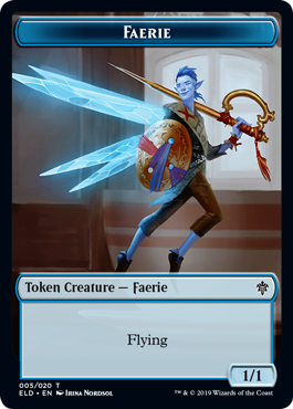 Faerie (1/1, flying, blue) // Food