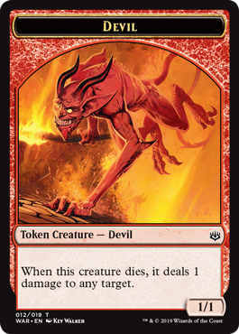 Devil (1//1) // Satyr (1//1, can't block)