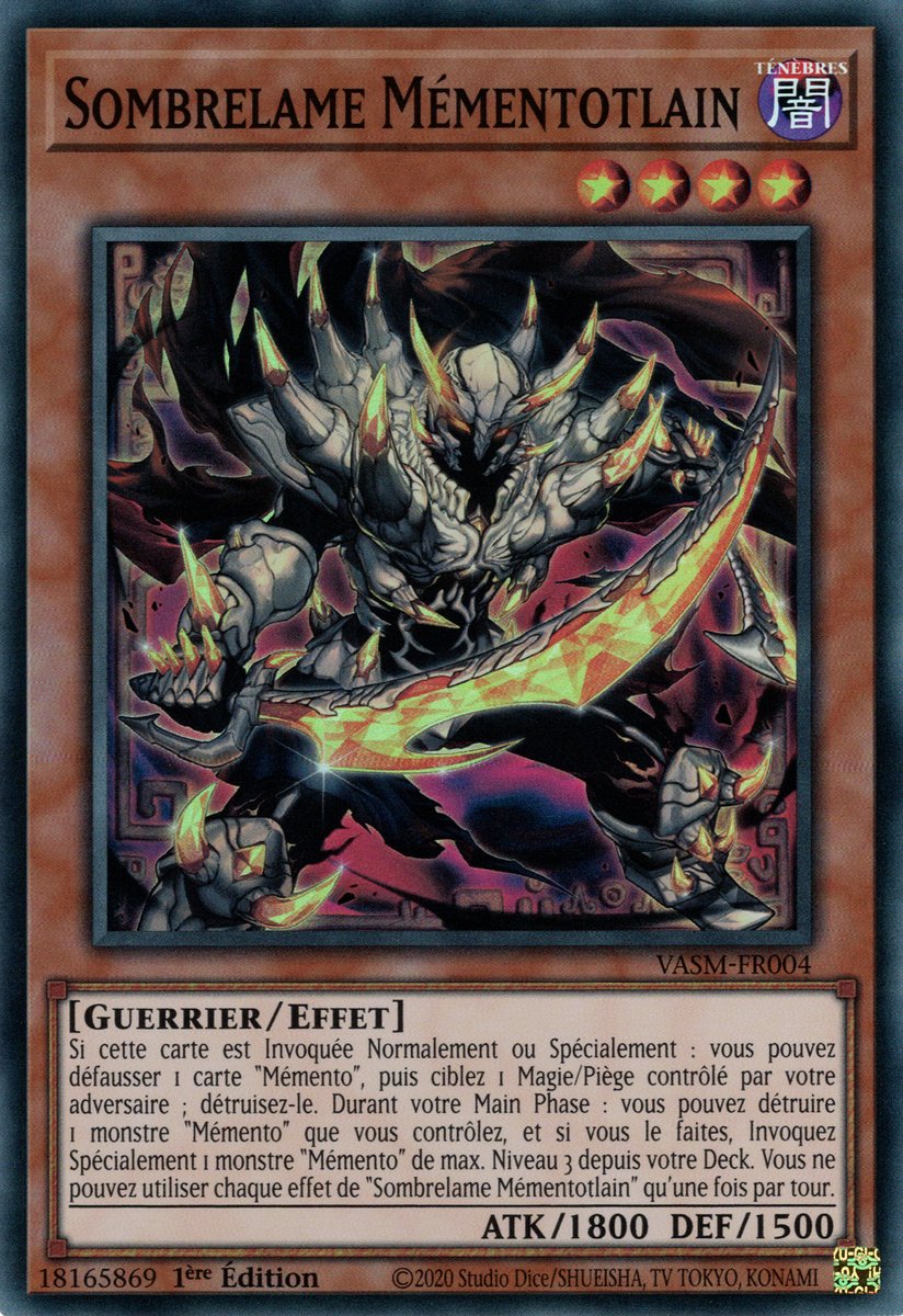 Mementotlan Dark Blade - Yu-Gi-Oh! card - Playin by Magic Bazar