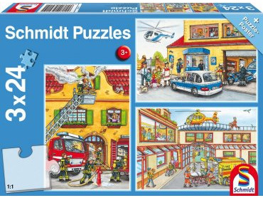 puzzle pompiers et police