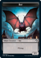Bat (1/1, flying) // Wolf (2/2, green)