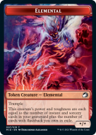 Elemental (*/*, trample, red) // Clue