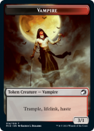 Vampire (3/1, trample, lifelink, haste) // Clue