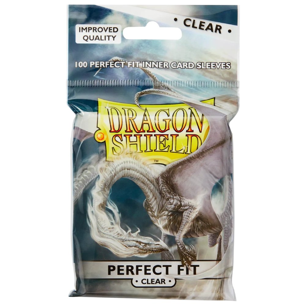 Dragon Shield - Sleeves Perfect Fit x100 - Clear Transparent  (Double-Sleeve)