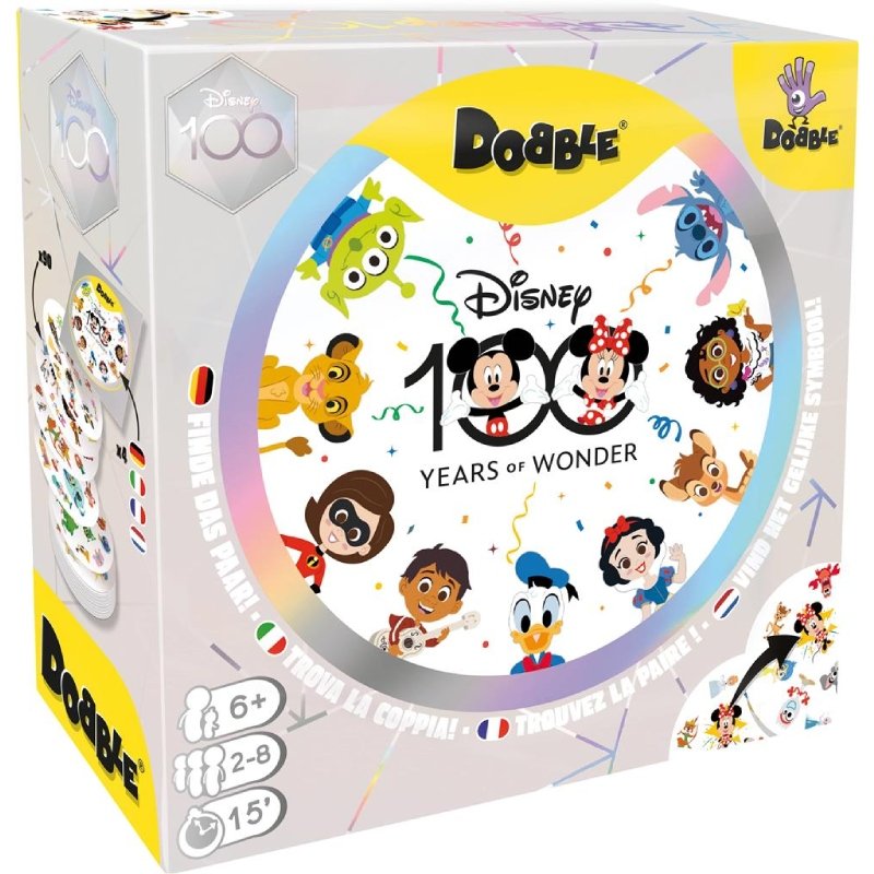 Dobble Disney - 100 Years of Wonders - Buy your Board games, puzzles &  brain teasers for children - Playin by Magic Bazar