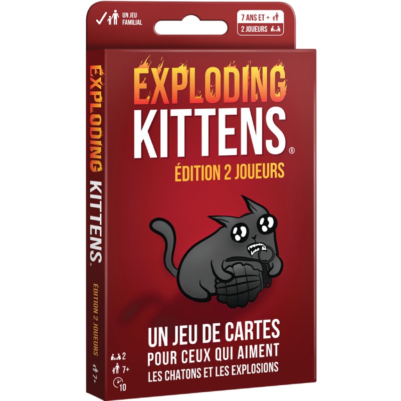 Exploding Kittens : Édition 2 Joueurs - Buy your Board games in family &  between friends - Playin by Magic Bazar