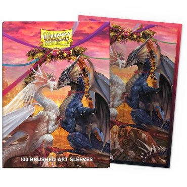 100 pochettes brushed art format standard valentine dragon 2023 dragon shield 