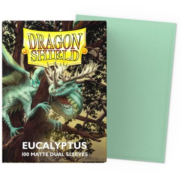 100 pochettes dual matte format standard eucalyptus dragon shield 