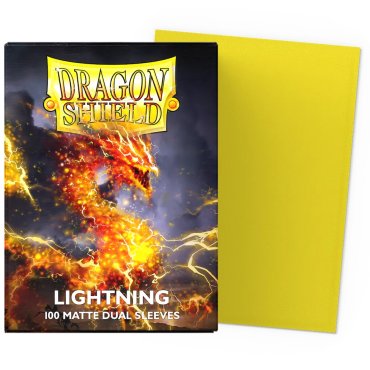100 pochettes dual matte format standard lightning dragon shield 