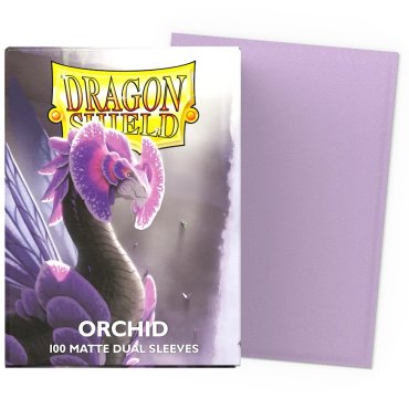 100 pochettes dual matte format standard orchid dragon shield at 15041 