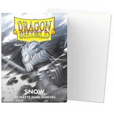 100 pochettes dual matte format standard snow dragon shield at 15005 