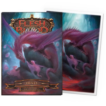 100 pochettes matte art format standard flesh and blood ouvia dragon shield 