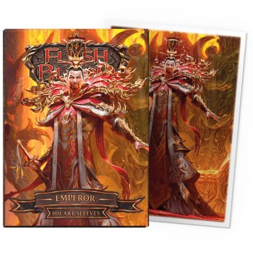 100 pochettes matte art format standard flesh et blood emperor dragon shield 