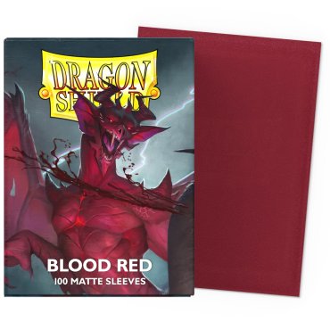 100 pochettes matte format standard blood red dragon shield at 11050 