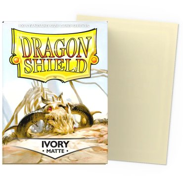 100 pochettes matte format standard ivory dragon shield 