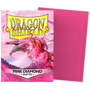 100 pochettes matte format standard pink diamond dragon shield 