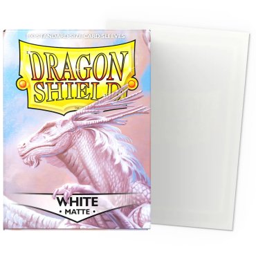 100 pochettes matte format standard white dragon shield 
