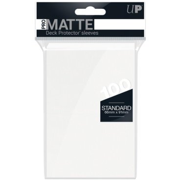 100 pochettes pro matte format standard blanc ultra pro 84513 
