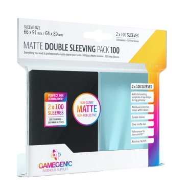 2x 100 pochettes matte prime double sleeving pack gamegenic 