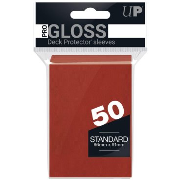 50 pochettes gloss format standard rouge ultra pro 82672 