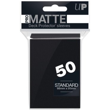 50 pochettes pro matte format standard black ultra pro 82728 