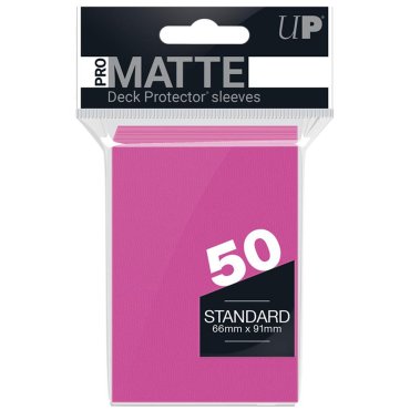 50 pochettes pro matte format standard rose brillant ultra pro 84147 